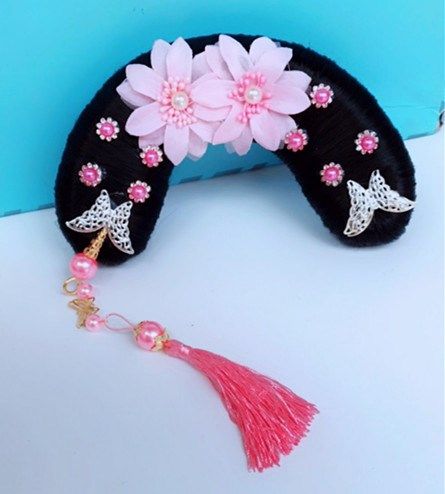 古装造型格格福晋妃子旗头假发 配套头饰发饰 清朝旗头发饰头饰