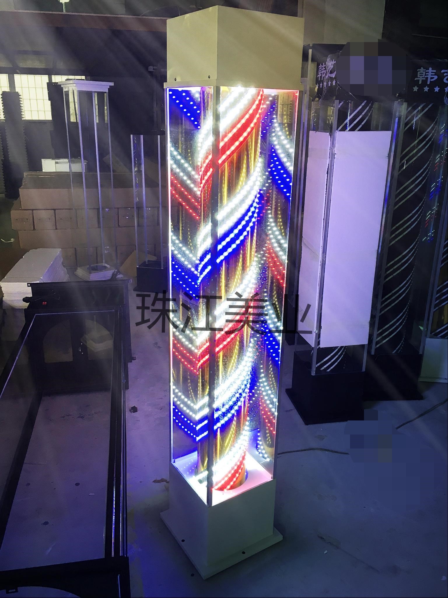 理发店转灯 挂墙式_理发店led发廊转灯标志灯美容美发式大彩灯箱落地