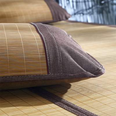 梦洁家纺双面竹丝席三件套1.5/1.8m夏季天然可折叠双人凉席悠然