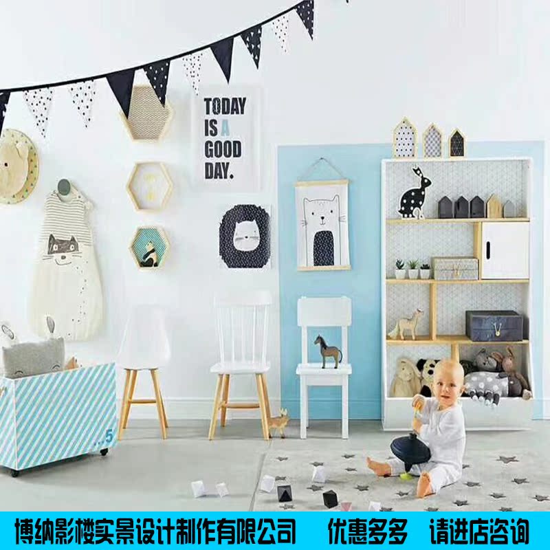 查看淘宝2018上海展会新款儿童实景婚纱实景摄影棚装修韩实景制作上门