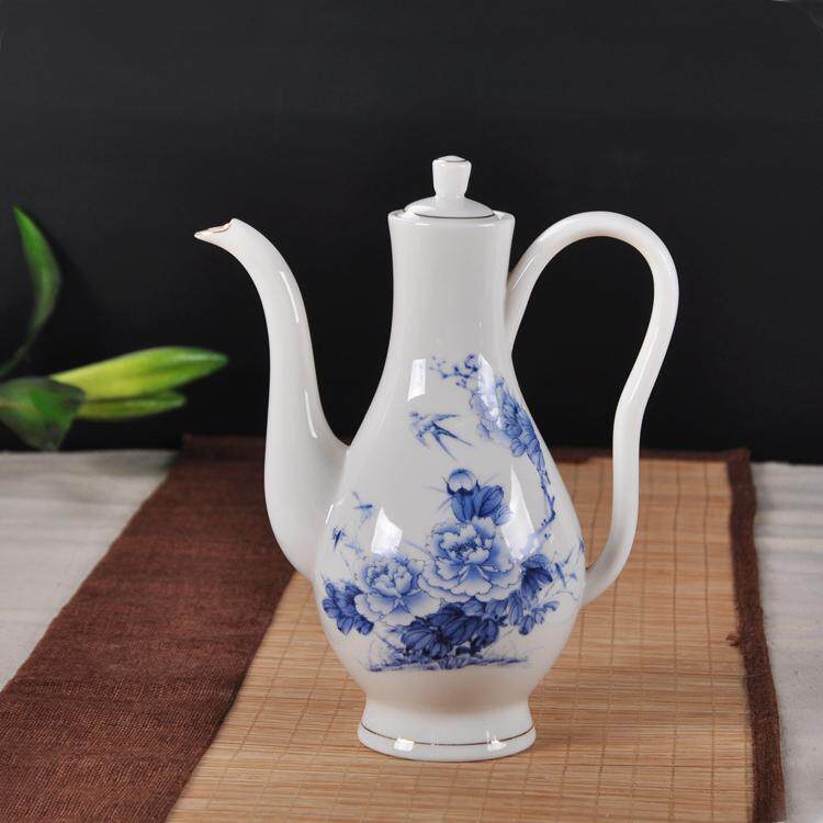 酒店花酒大号酒壶家用陶瓷酒壶多款青花倒酒酒壶白酒酒壶装大