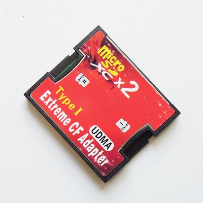 micro sd卡转cf卡套双tf转cf i型数码相机sdxc高速cf转接卡套卡托