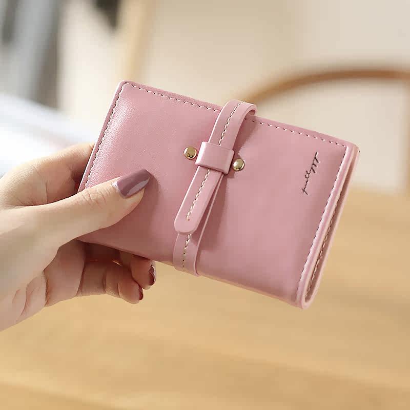 2017新款女士卡包日韩学生迷你小清新简约可爱多卡位抽带小卡包