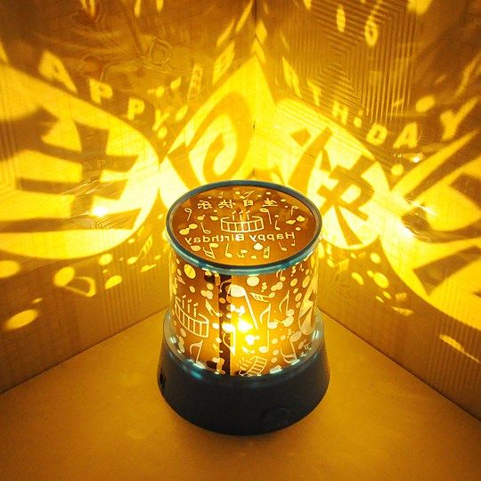 一折星空灯 卧室 房间_新礼物房间发光地面投影仪创意投影星空灯生日