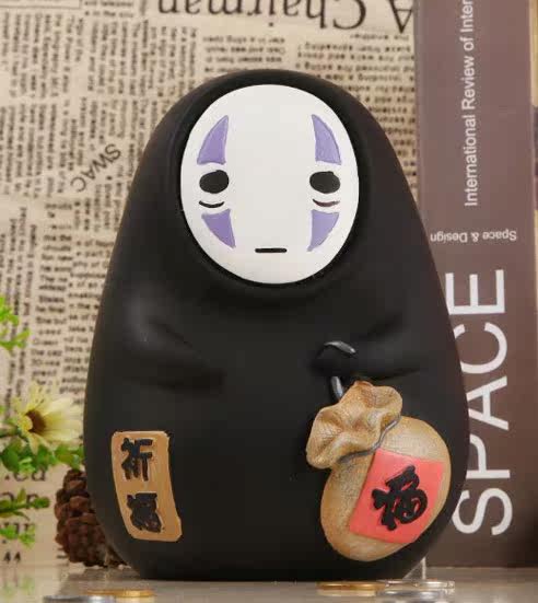 无面男摆件_宫崎骏千与千寻无脸储蓄罐无面男无脸男存钱罐 无脸人玩偶