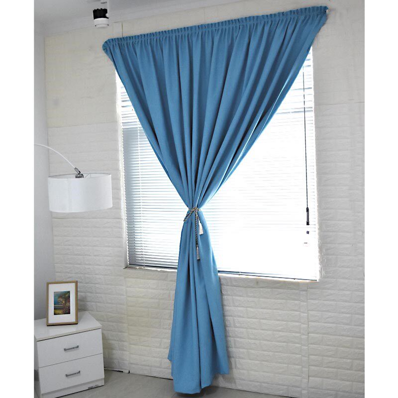 窗户短帘遮阳帘不打孔办公简易布帘别墅婚房窗帘卧室阳台厕所挂帘