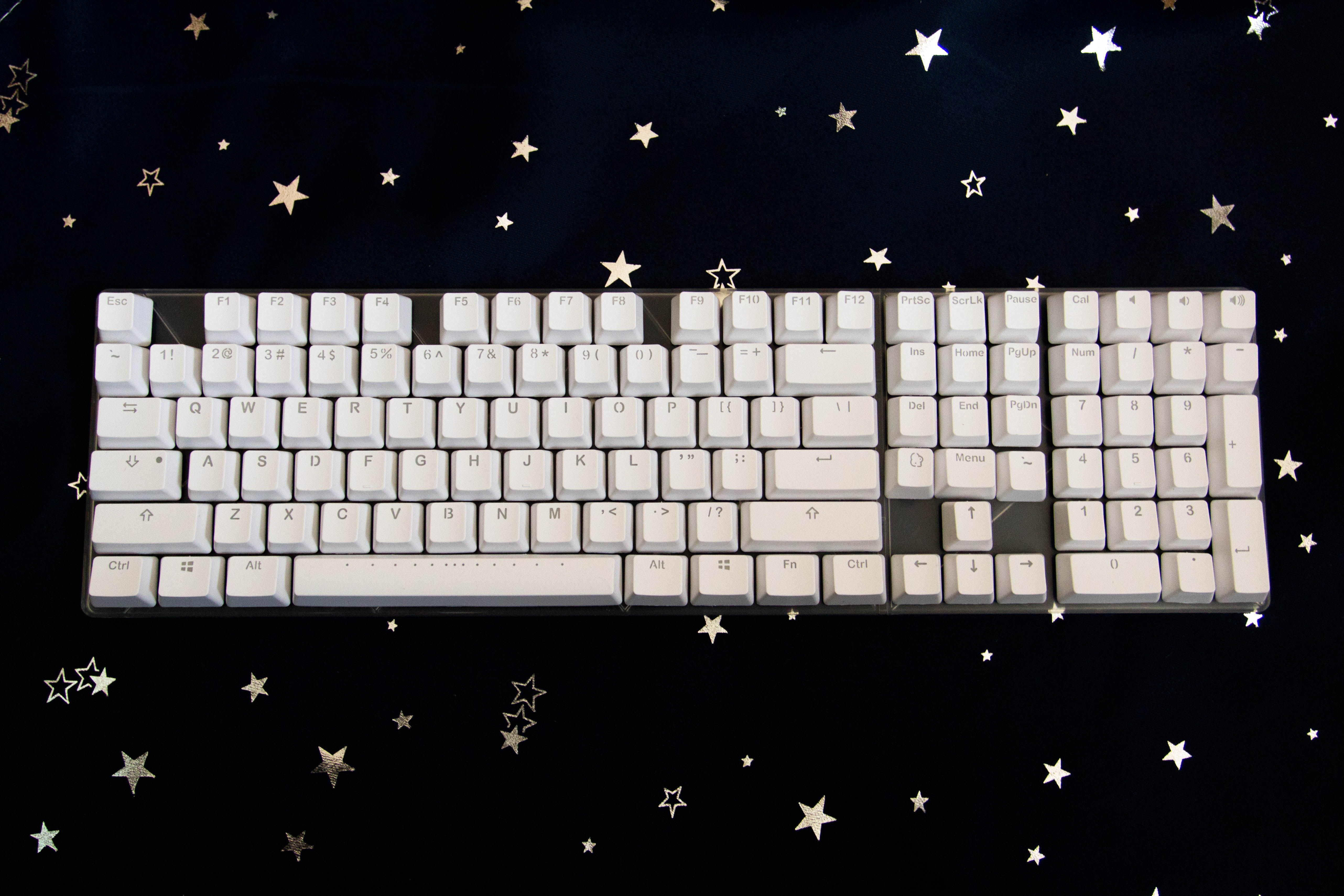 ikbc likeyboard kbtalking 白色pbt键帽 二色字体透光机械键盘用