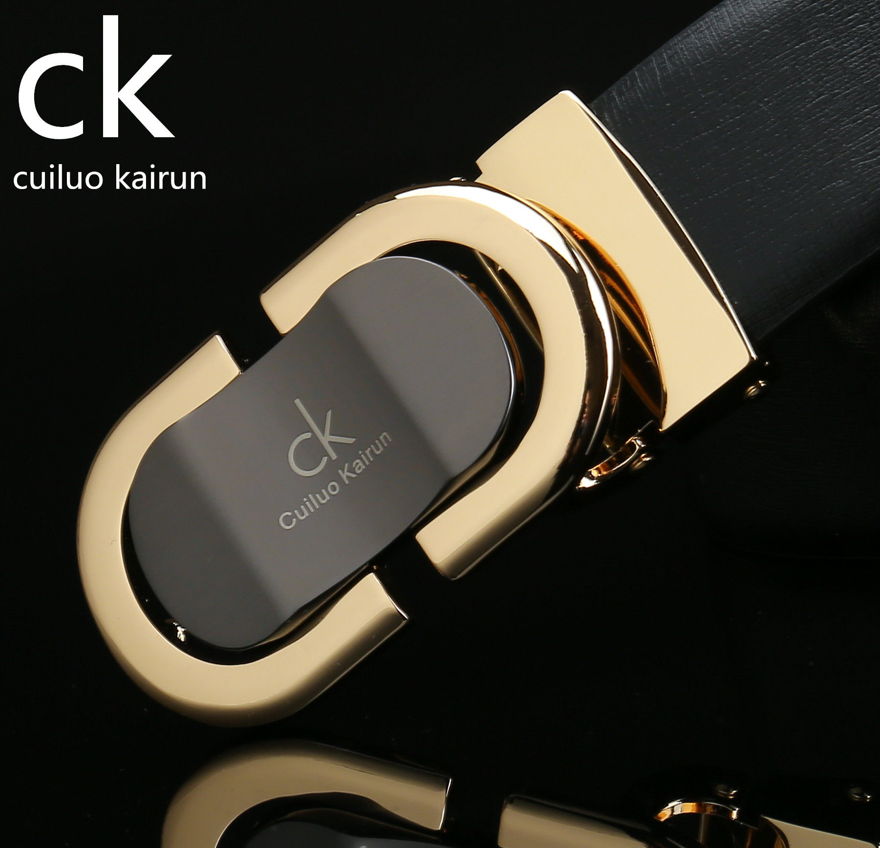 一折ck平滑扣皮带男