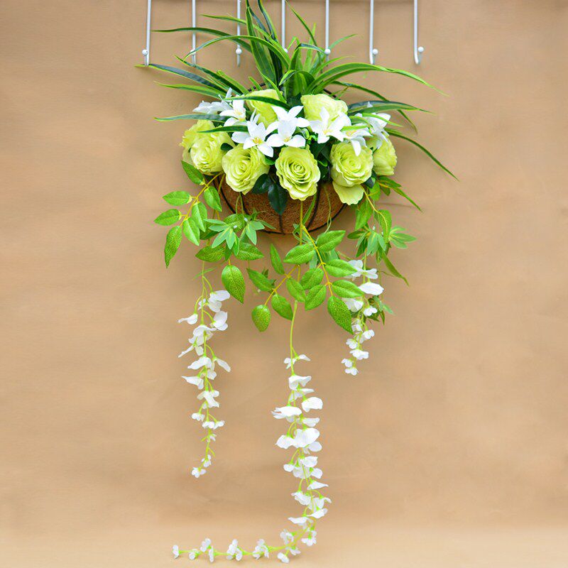 假花挂墙壁装饰花大额优惠券