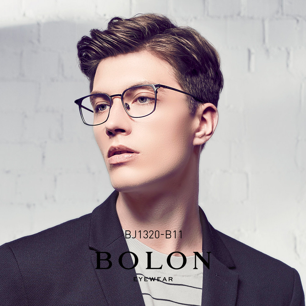 bolon暴龙2018新款钛架光学镜男商务近视眼镜全框个性镜架bj1320