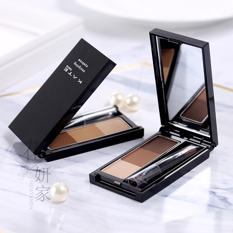 日本嘉娜宝kate三色立体眉粉 防水防汗持久不