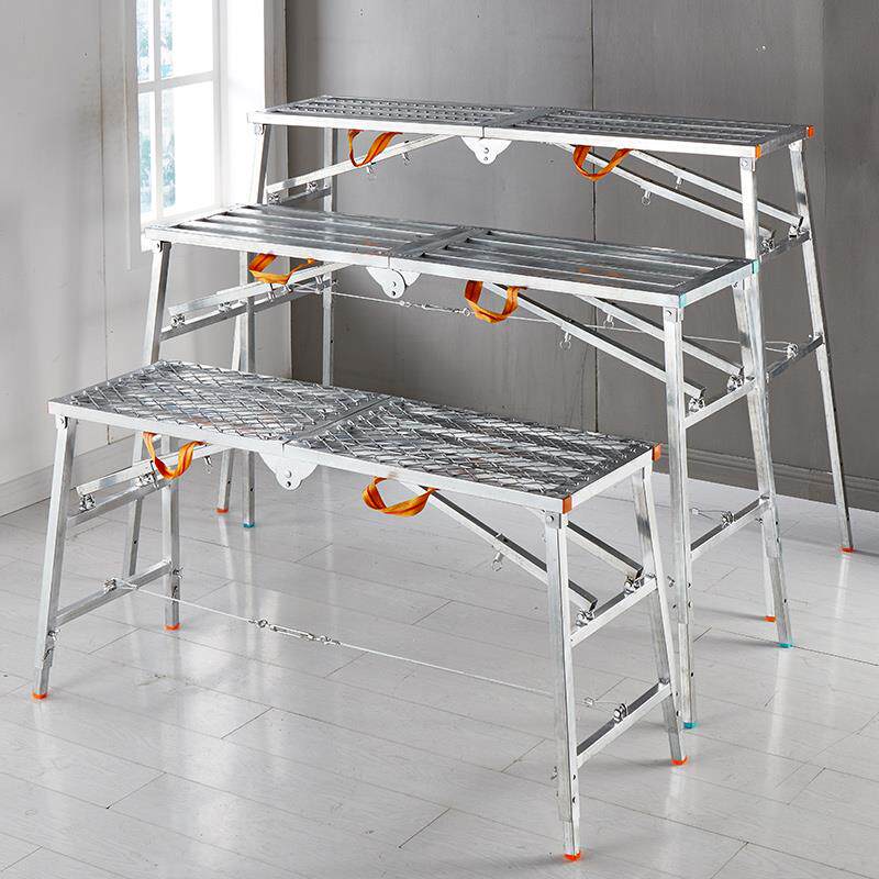 移动凳子刮涂料加强款镀锌钢管油漆工支架施工用的折叠式马凳多功