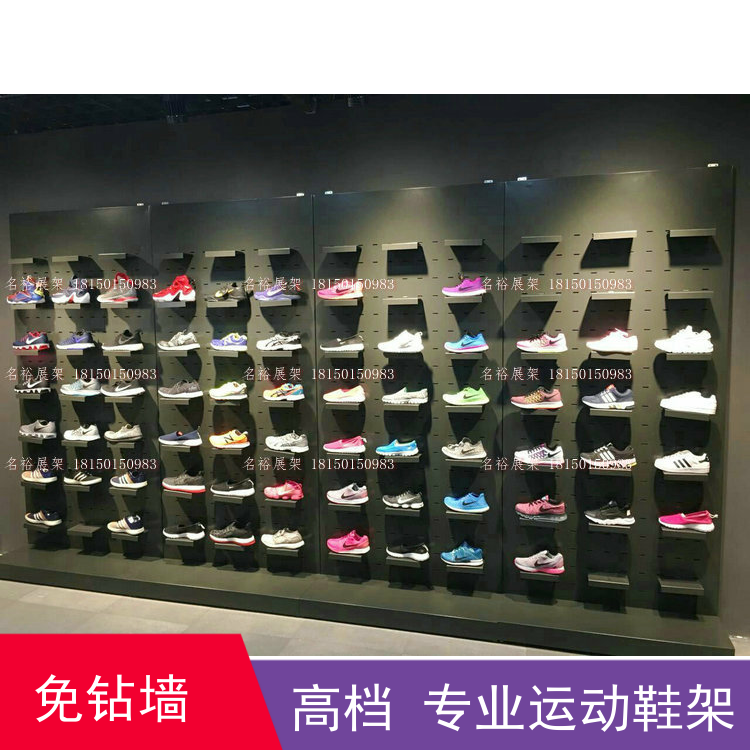 运动鞋展示架 高档多层单面新款鞋店装修鞋架子陈列架 户外鞋货架