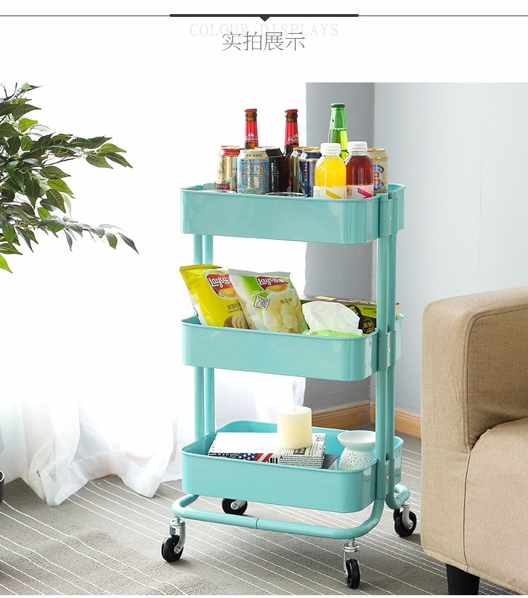 美容推车铁艺美容车美容院小推车三层美甲置物