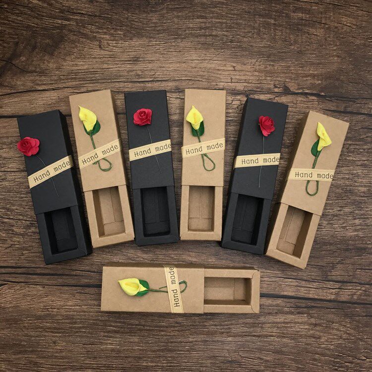 手工口红礼盒包装唇膏抽屉包装纸盒节日生日礼物包装纸盒包邮优惠券