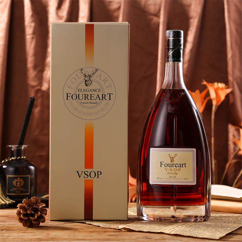 名士洋酒 轩尼诗_法国白兰地原瓶进口foureart白兰地vsop1000ml 洋酒