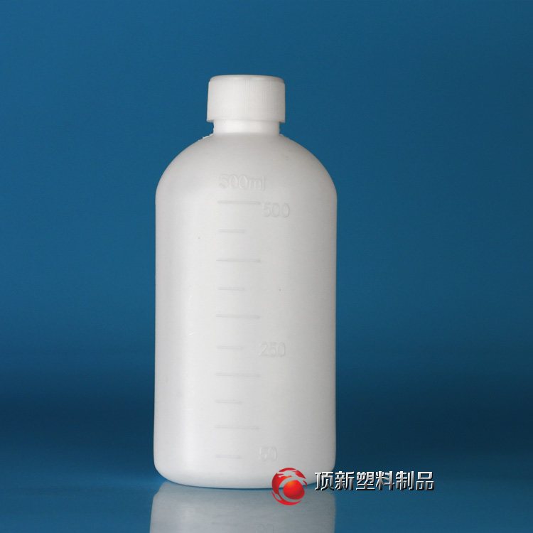 加厚500ml小口液体瓶塑料瓶化工试剂瓶药水分装瓶子药瓶刻度内盖
