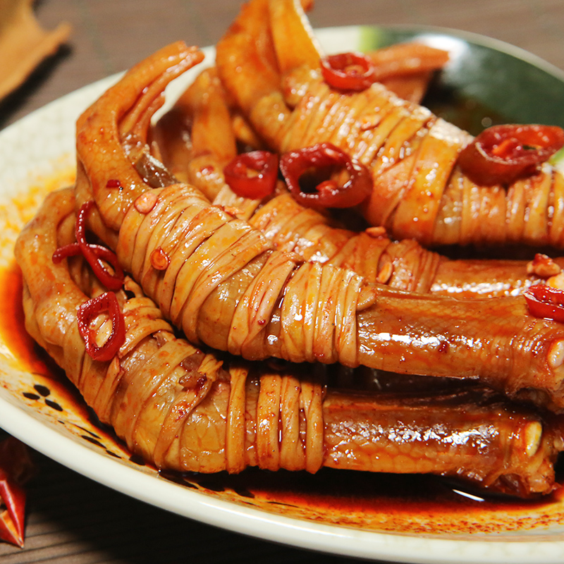 康峰鸭脚包240g鸭掌鸭爪网红零食香辣鸭掌香辣鸭脚包零食安徽特产 ￥