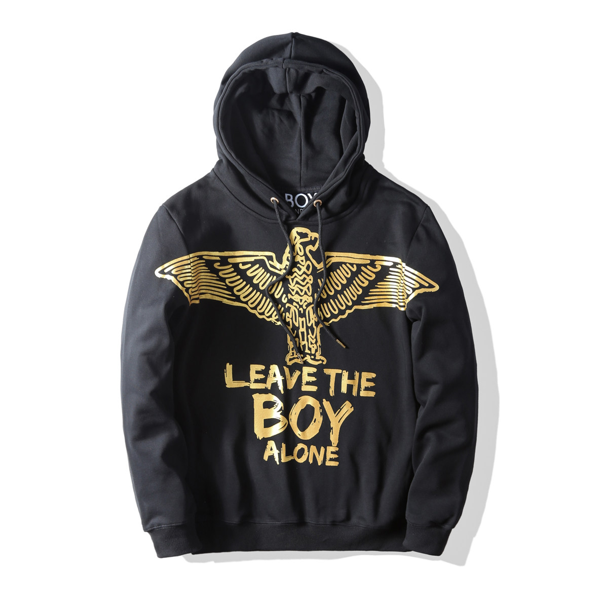 boy卫衣男 潮牌_欧美潮牌卫衣男 秋冬新款老鹰烫金情侣套头休闲boy连