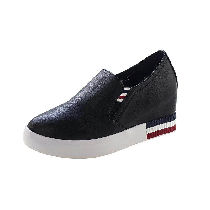 卡缇娅2017新款女鞋专柜正品牛皮运动休闲懒人内增高小白鞋女百搭