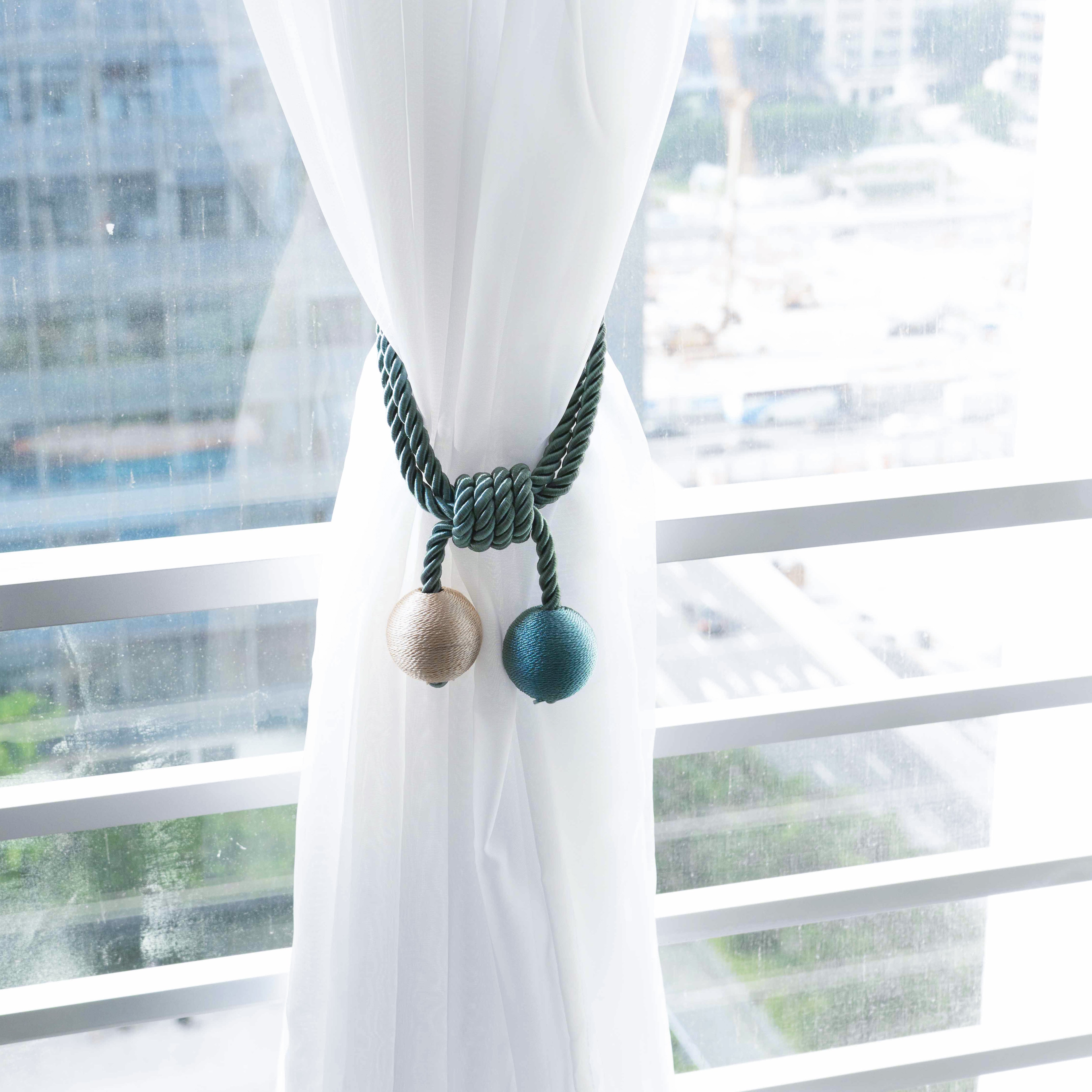 窗帘绑带 一对窗帘扣简约现代欧式窗帘绳子绑带绑窗帘的绑带挂钩