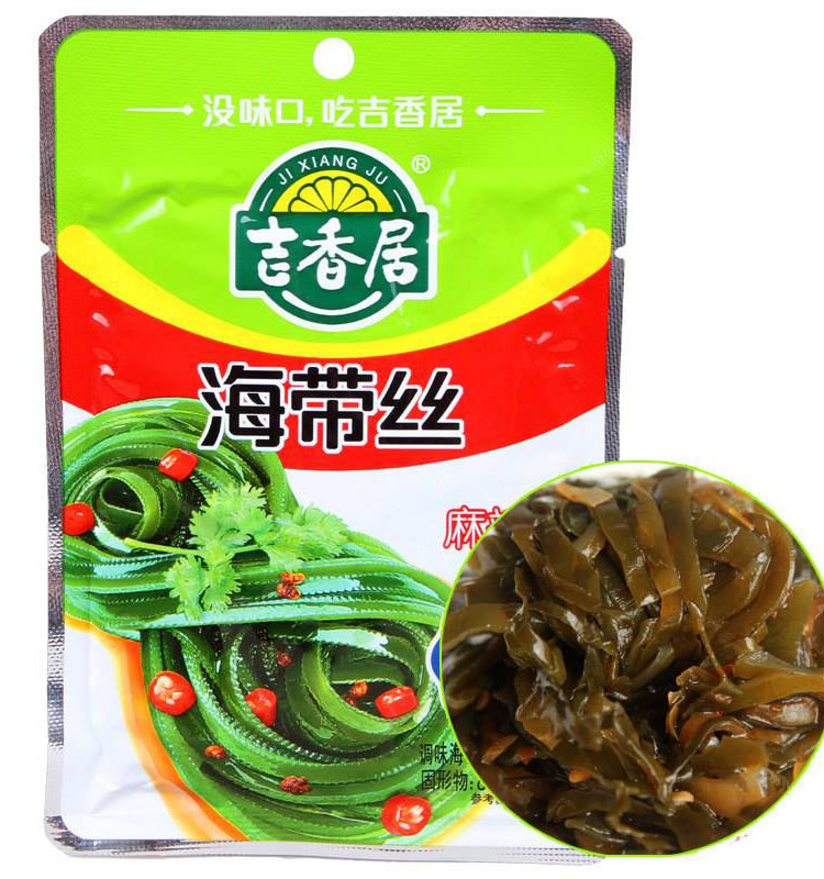 吉香居正宗麻辣味海带丝88g/袋开袋即食下饭菜香辣休闲零食满包邮