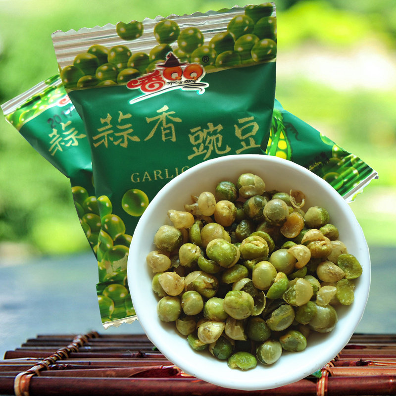 小豌豆_香qq蒜香豌豆小包装办公室休闲儿童零食品炒货青豆散装批发