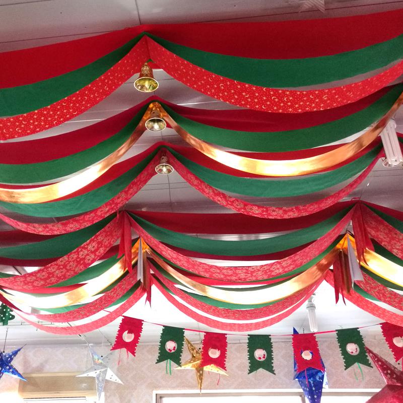 热销波浪旗_拉花彩旗珠宝店酒店天花板挂吊旗挂钩 店铺挂饰咖啡店波浪