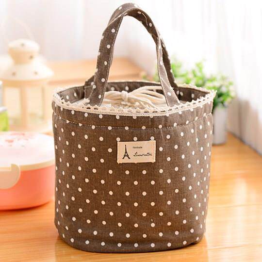 饭兜子_小清新带饭的小兜子户外盒饭手提袋方便便携手拎保温包袋保鲜