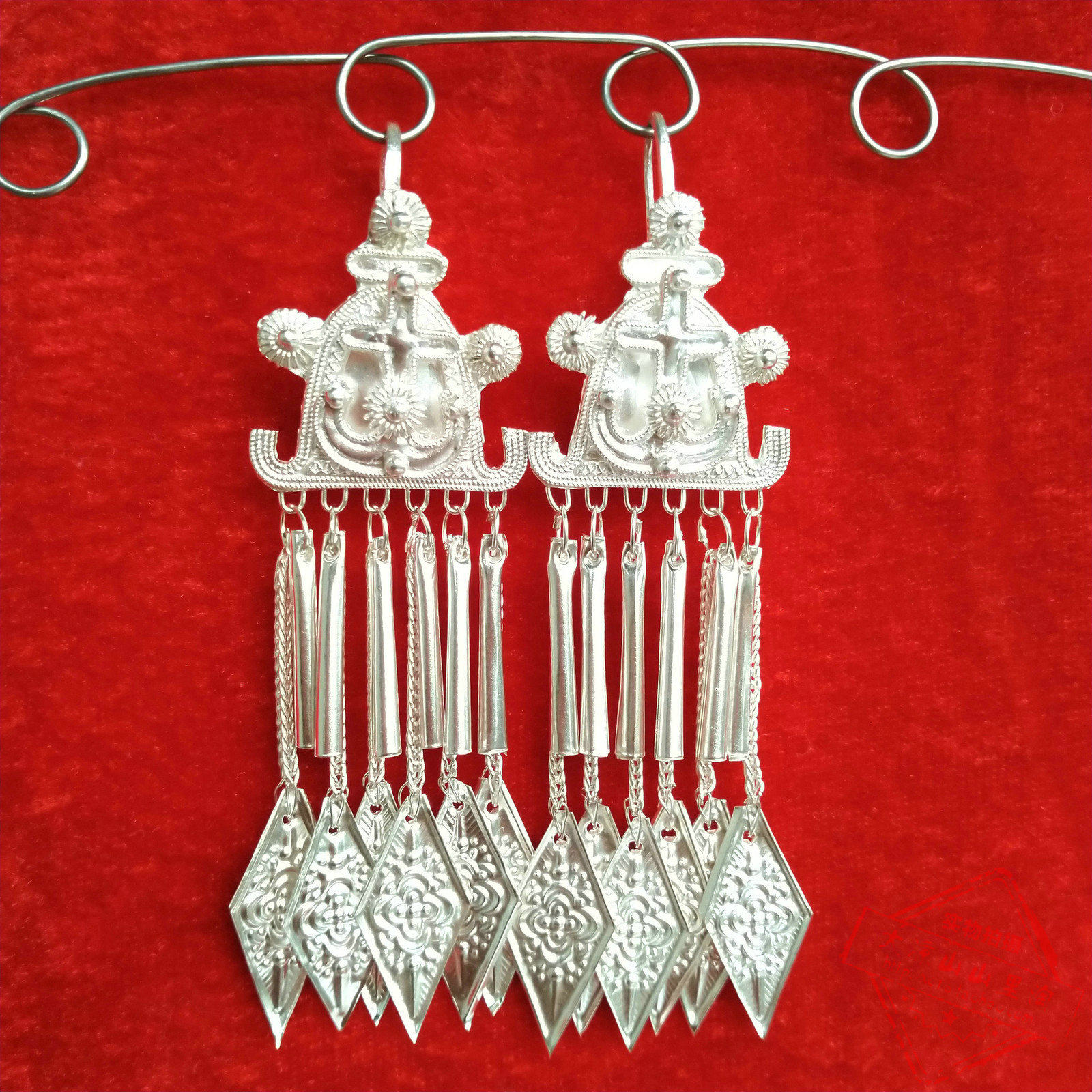 热销手工银耳环