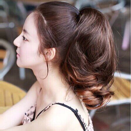 假发 马尾 仿真自然_假发马尾短款逼真自然抓夹梨花短卷发蓬松自然卷