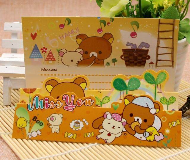 圣诞节明信片_轻松熊儿童节贺卡新年贺卡学生卡圣诞贺卡明信片18款