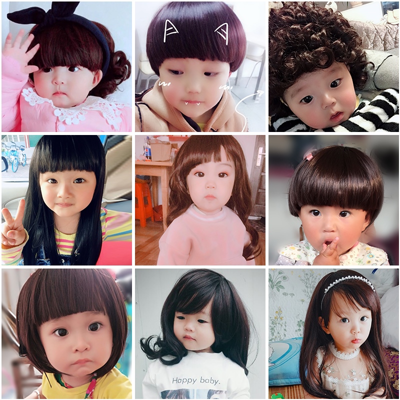 儿童假发 女孩假发宝宝假发0-12岁公主 婴儿女童短发可爱萌娃拍照