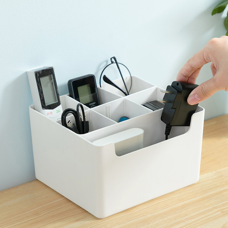 手机充电器数据线整理收纳盒桌面收纳盒耳机盒子遥控创意收纳包
