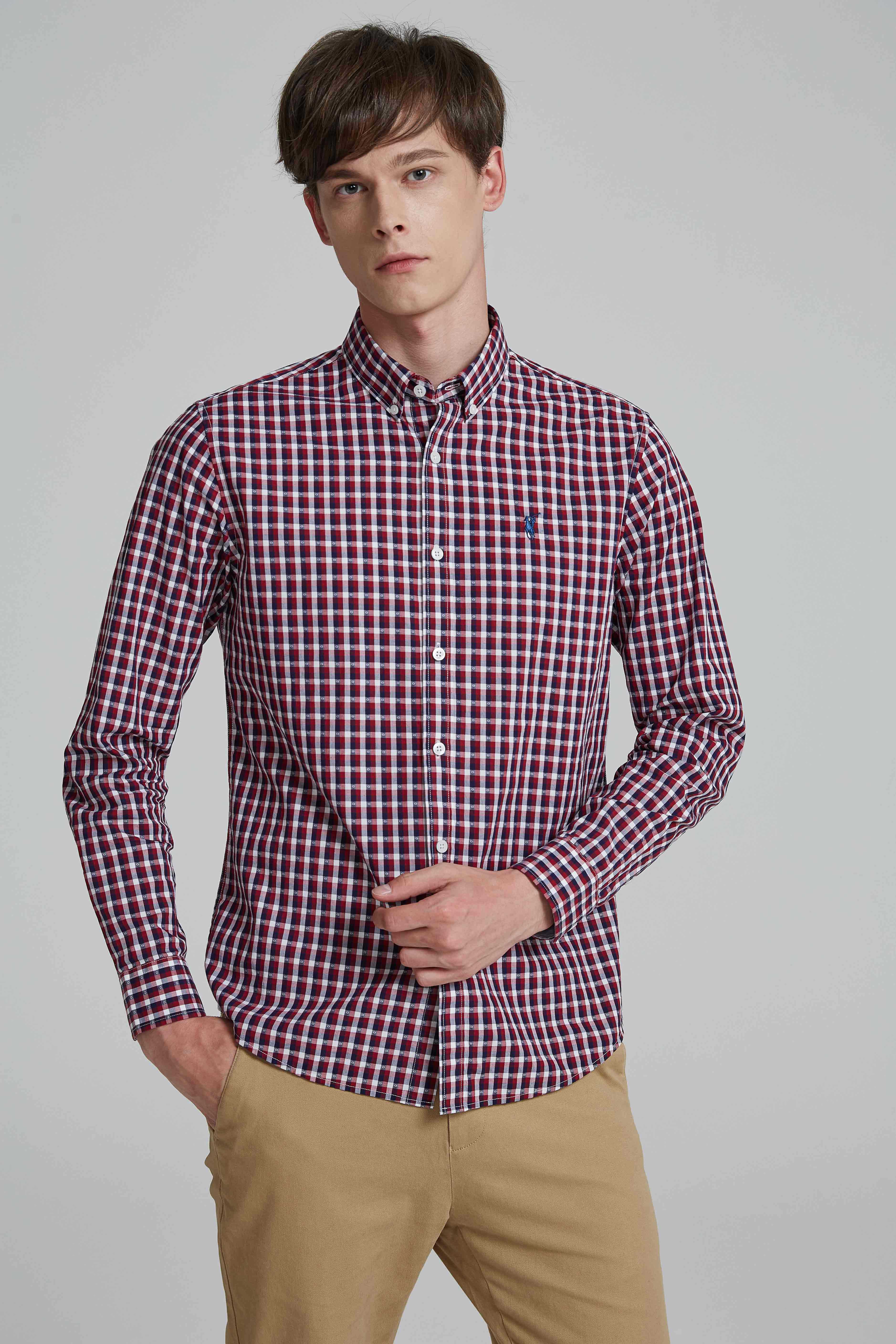 特价polo sport男装_polo sport 男装纯棉格纹衬衫秋冬装男士格子衬衣