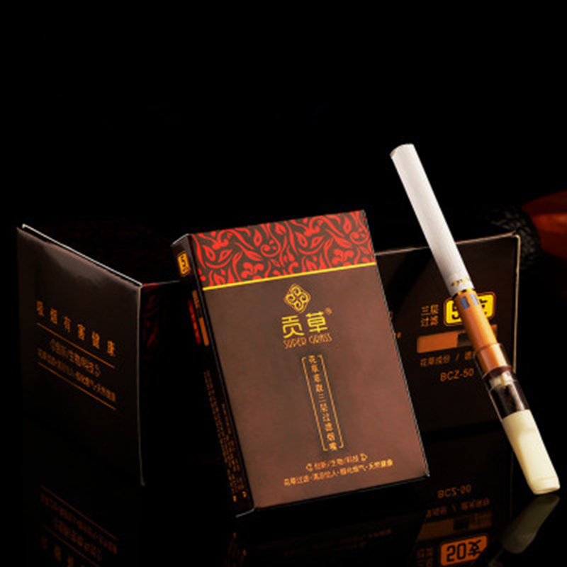 贡草戒烟产品草本生物原味精纯 三重过滤烟嘴 一次性戒烟烟嘴50支