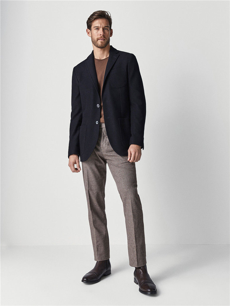 帆想之家西班牙专柜代购 md 男装修身黑色棉质西装 2030090