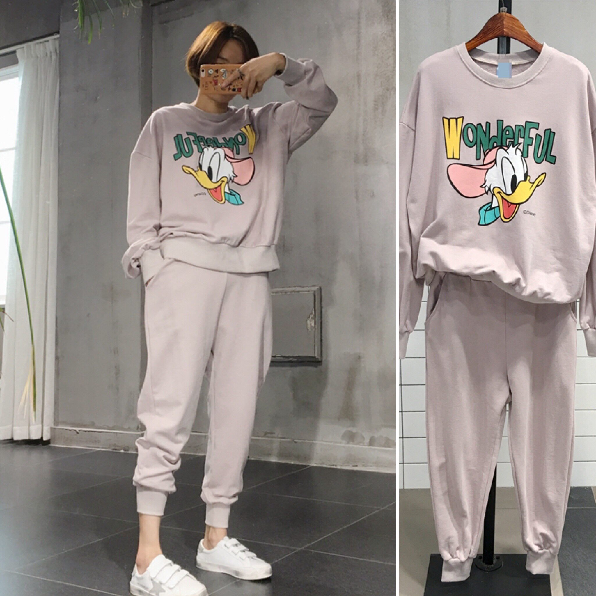 韩范卫衣套装-减龄神器,俏皮小女人!