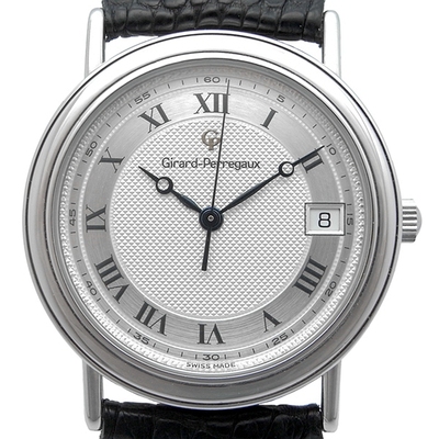 girard perregaux/芝柏男表自动机械18k白金4797二手表瑞士手表_双氙