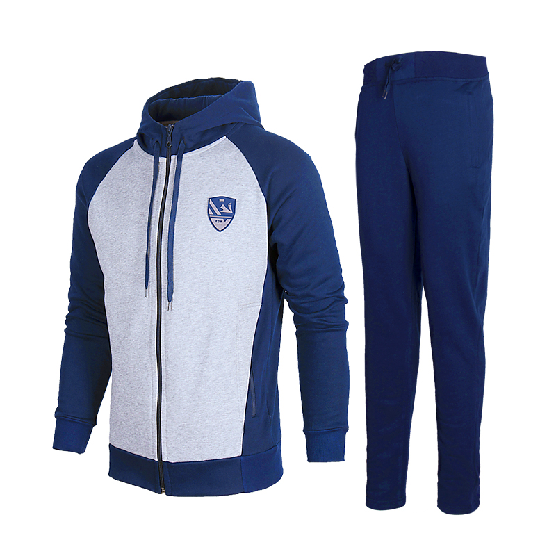 运动套装男春秋青年运动服套装男加绒运动装跑步修身休闲卫衣套装
