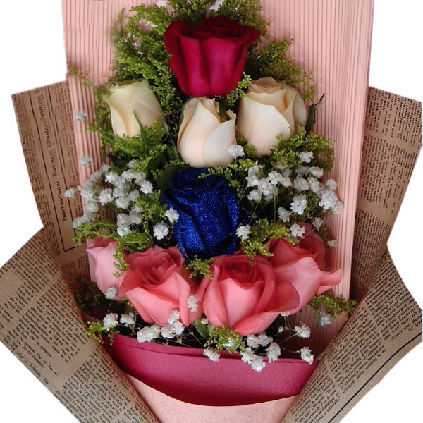 一折玫瑰花束 送女友_1314一生一世创意花束 鲜花速递同城天津 送女友