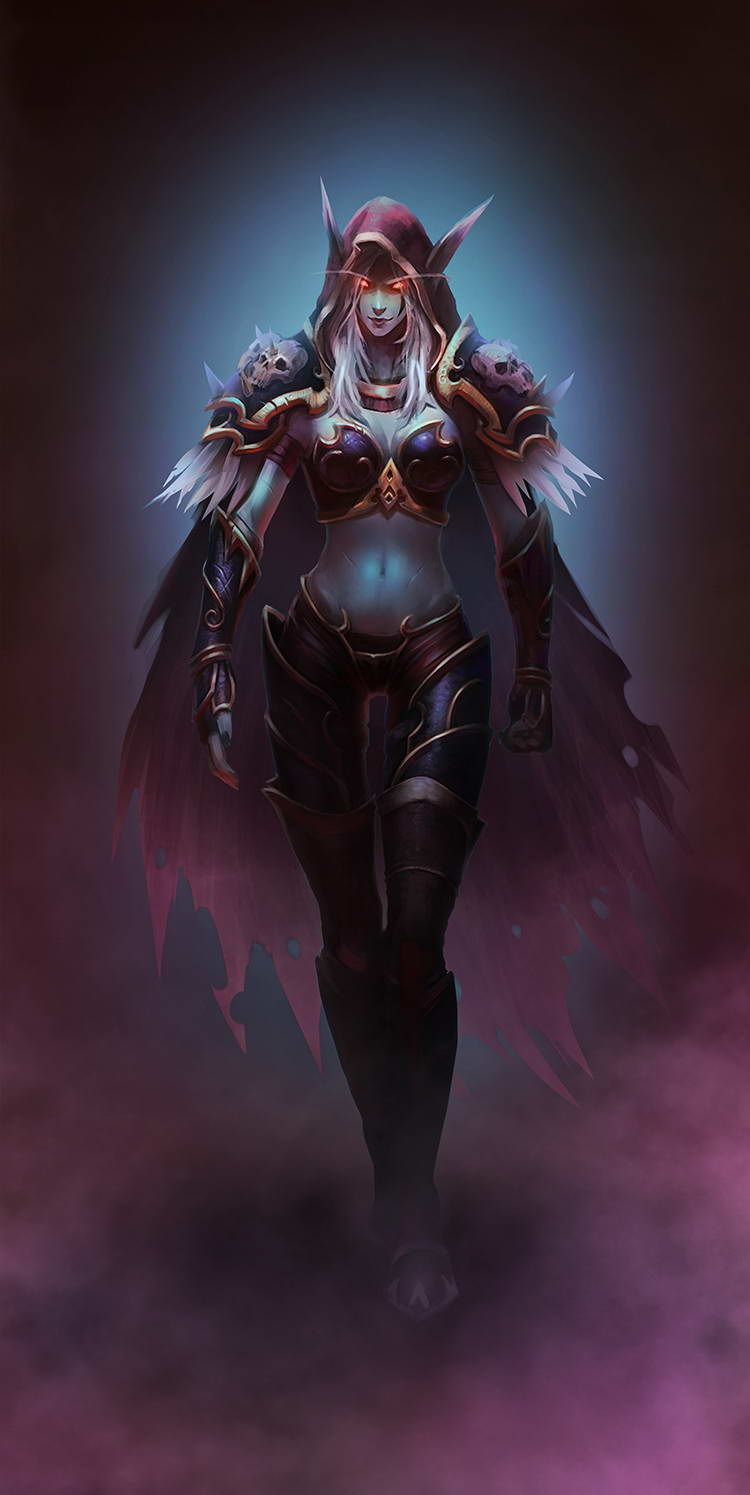 mcc 315/魔兽世界wow希尔瓦娜斯 风行者纳斯/海报壁画 大幅长布画