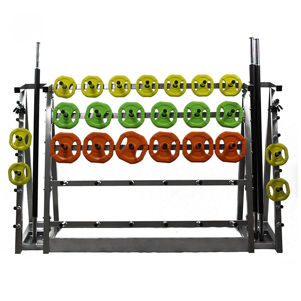 一折小杠铃_高档杠铃架跳操杠铃架杠铃片架 小杠铃家庭健身房专用杠铃