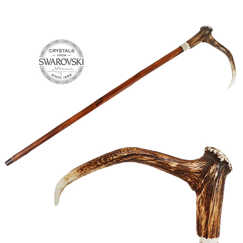 意大利pasotti拐杖绅士手杖羊角手工实木老人防滑拐棍拐扙