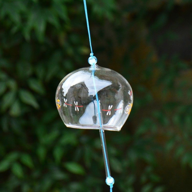 diy江户日式樱花风铃手工彩绘玻璃风铃挂饰创意家居饰品礼物