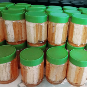 新蜂巢蜜嚼着吃的蜂蜜块500g±50长白山椴树蜜蜂窝农家自产