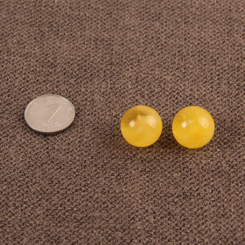 丹可罗纯天然琥珀波罗的海新蜜蜡散珠15毫米mm圆珠配珠对珠搭配饰