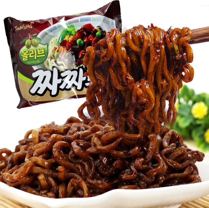 正宗韩国炸酱面 橄榄油黑色方便面 140g零食包邮优惠券