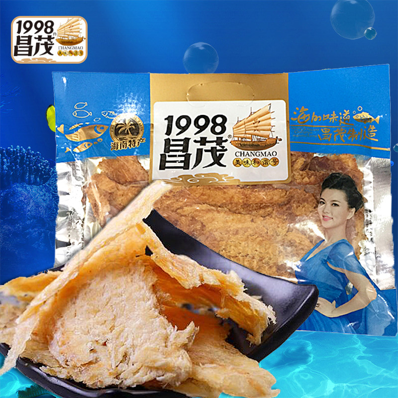 三亚特产 海鲜干_海南特产昌茂食品南海烤鱼片180g 三亚美味海鲜干货