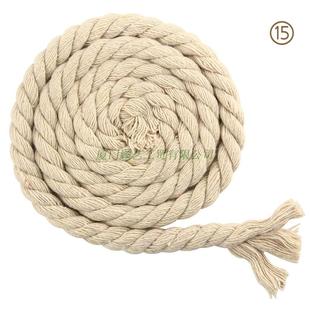 现货8mm三股麻绳扭绳彩色棉绳diy手工编织裤绳抽绳束口袋抽绳